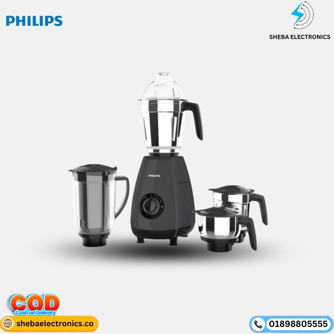 Phillips HL7704/00 black 1000 Juicer Mixer Grinder (4 Jars, Black)
