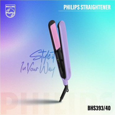 Philips  BHS393/40 Hair Straightener  -Silk Titanium (Lavender)