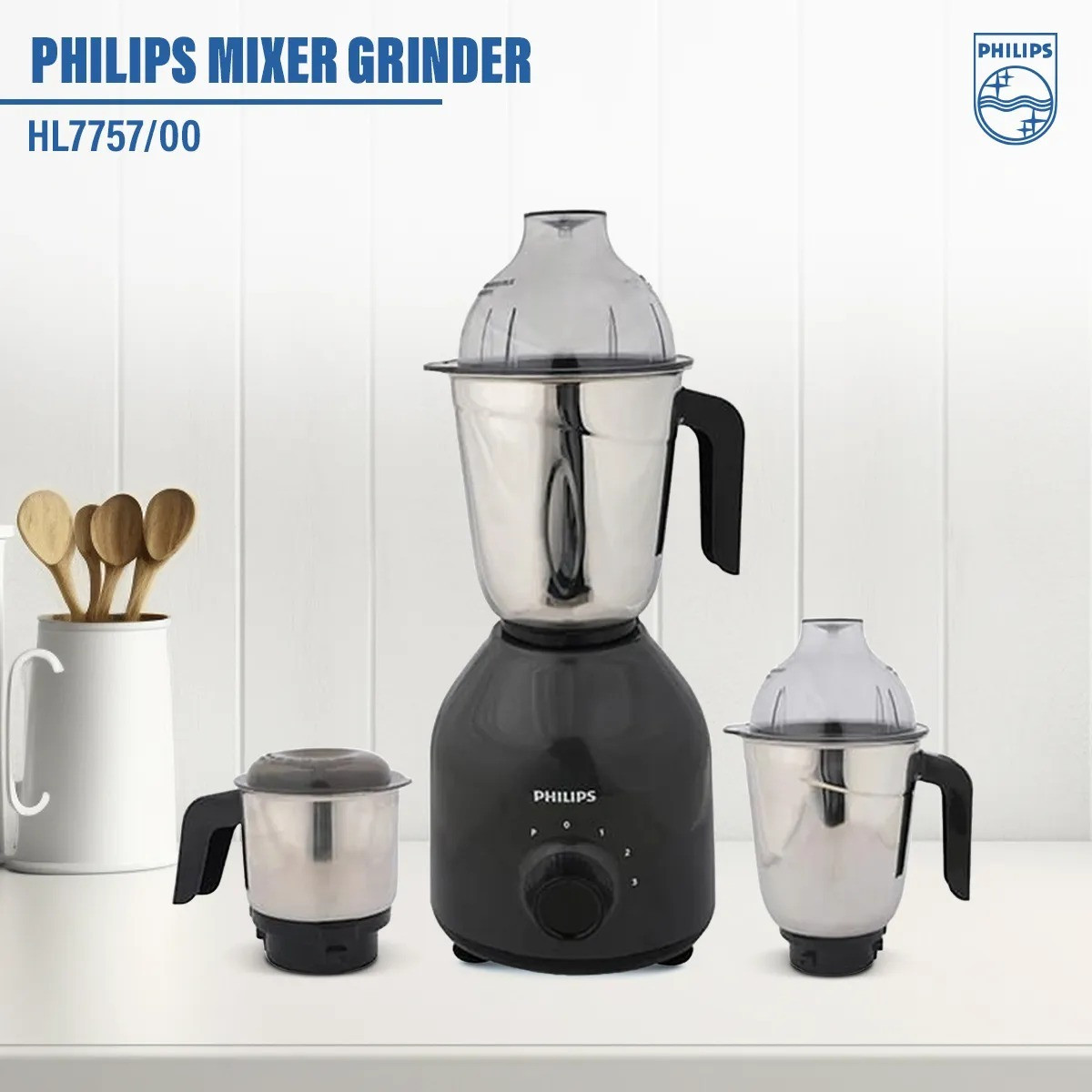 Philips Mixer Grinder  HL7757/00 With 750w PowerFul Tarbo Motor