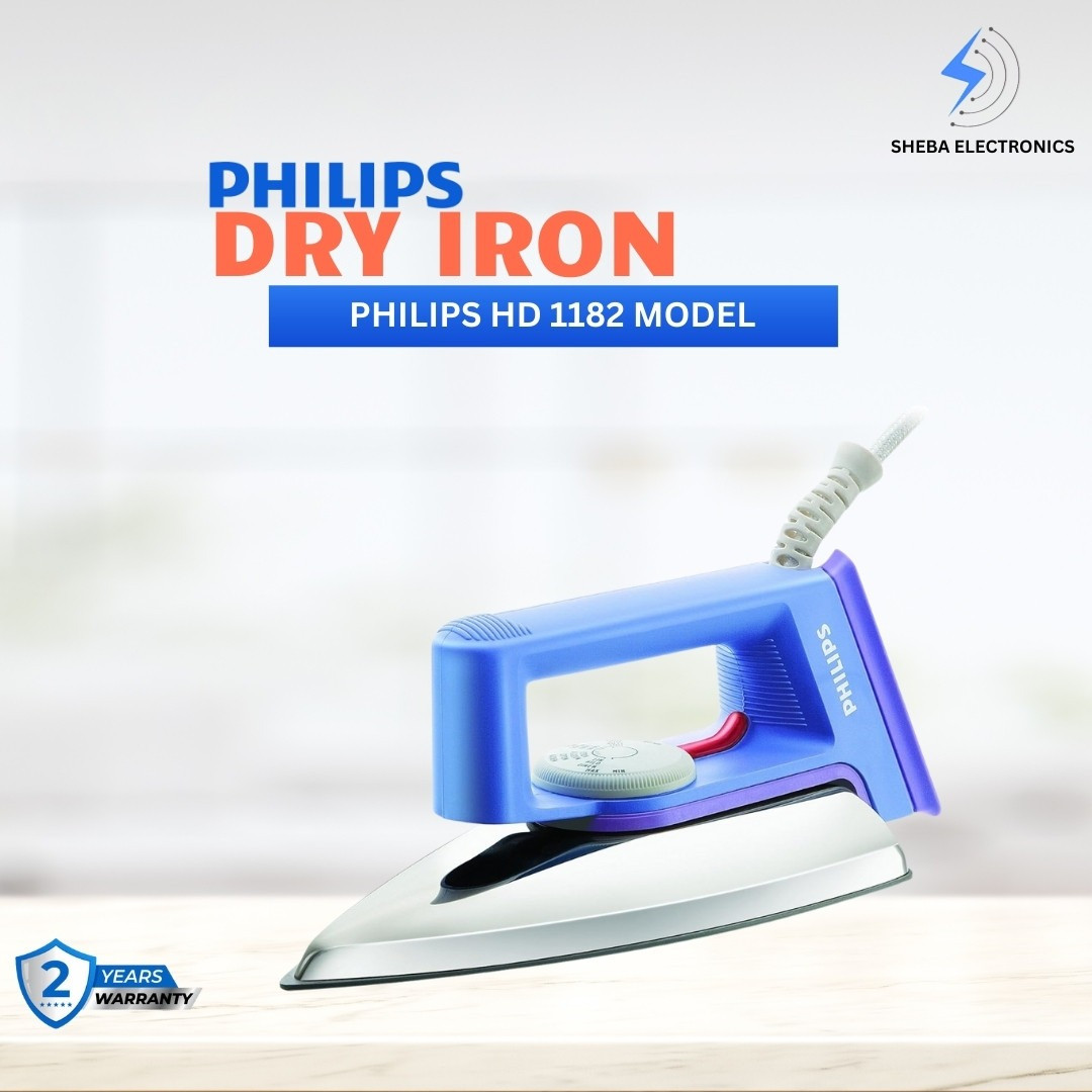 Philips Dry Iron HD1182/28  & 1000w Power