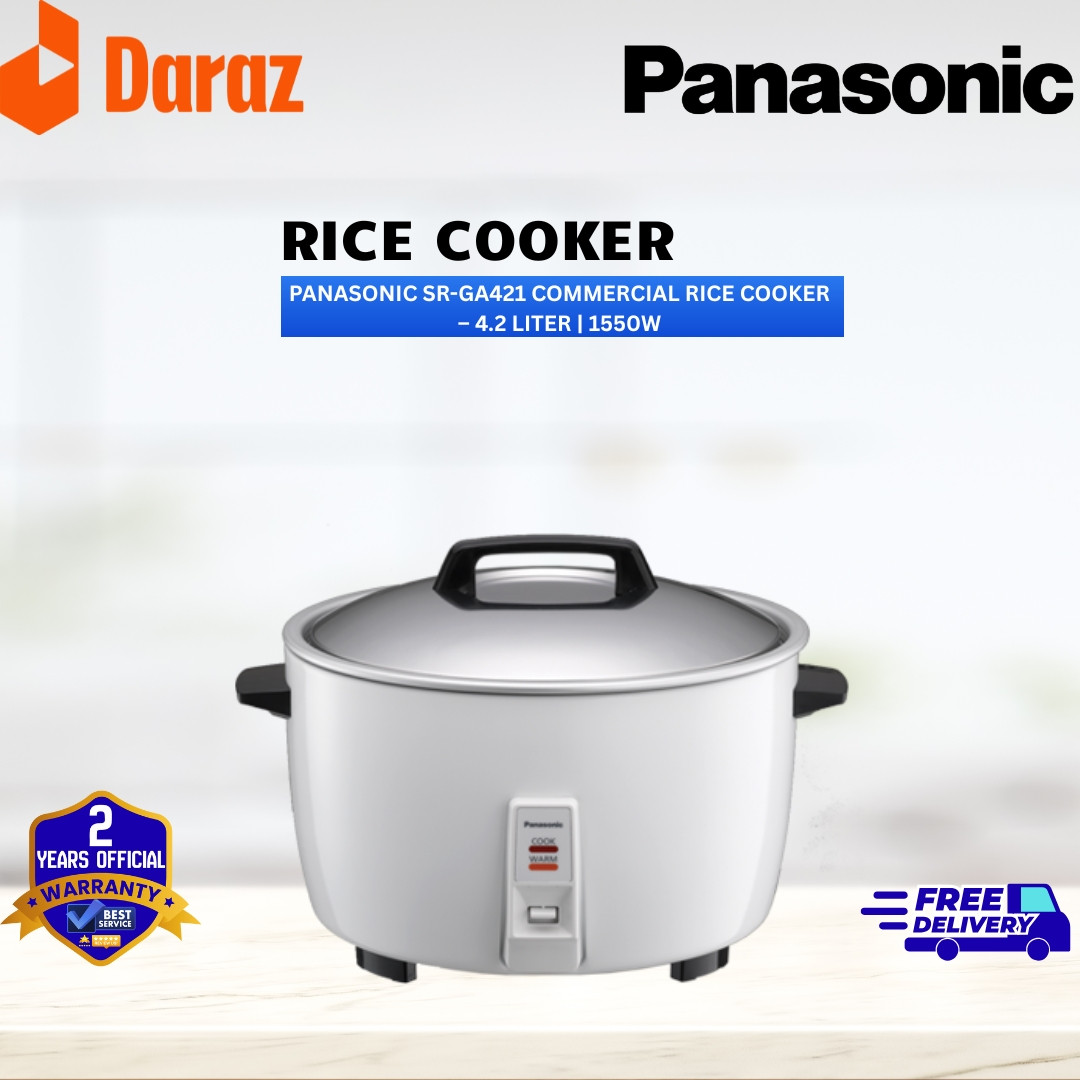 Panasonic SR-GA421 Commercial Rice Cooker – 4.2L | 1550W | 5–23 Cups | Auto Keep Warm