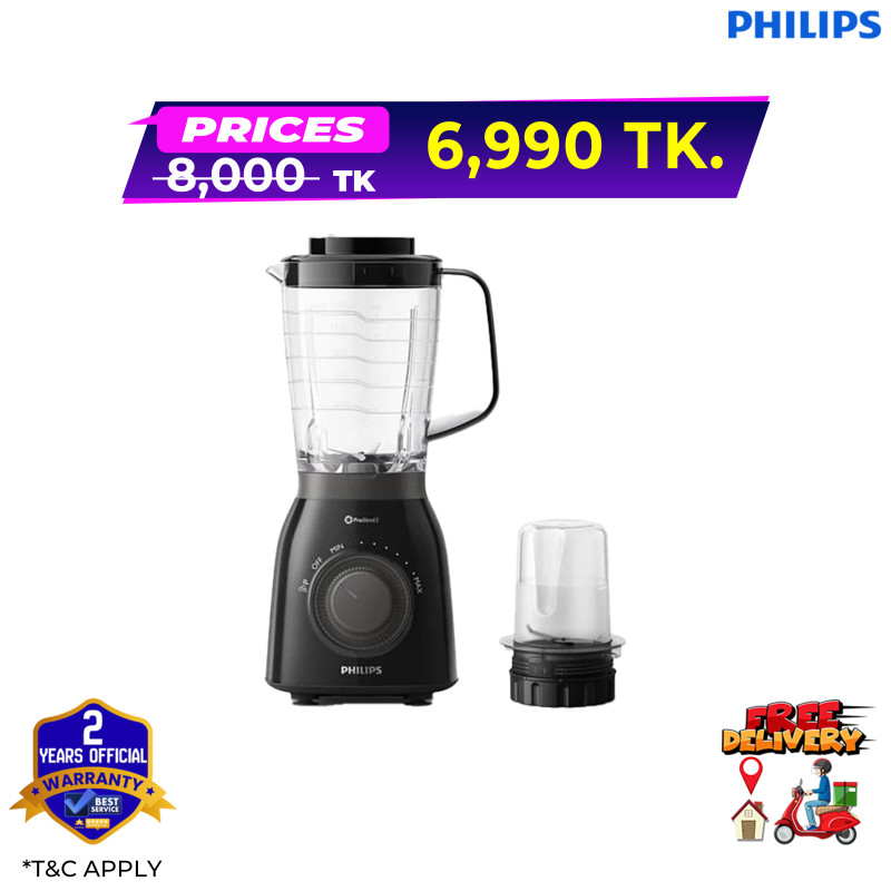 Philips Viva Collection Blender HR2157 – 600W | ProBlend 5 | 2L Tritan Jar