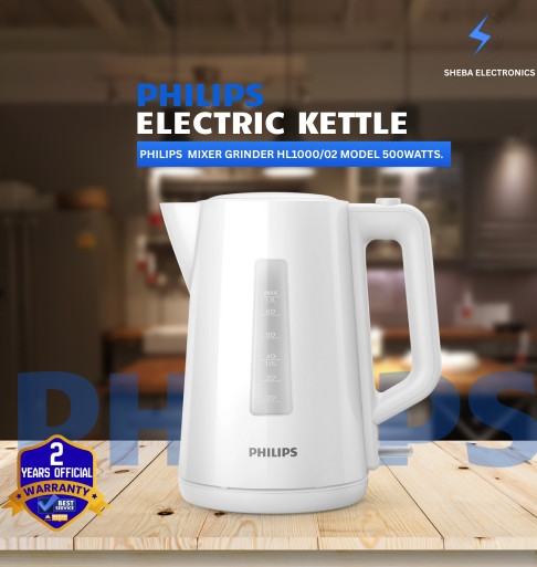 Philips Series 3000 Plastic Kettle HD9318 – 1.7L, 2200W, Fast Boil, Spring Lid Design