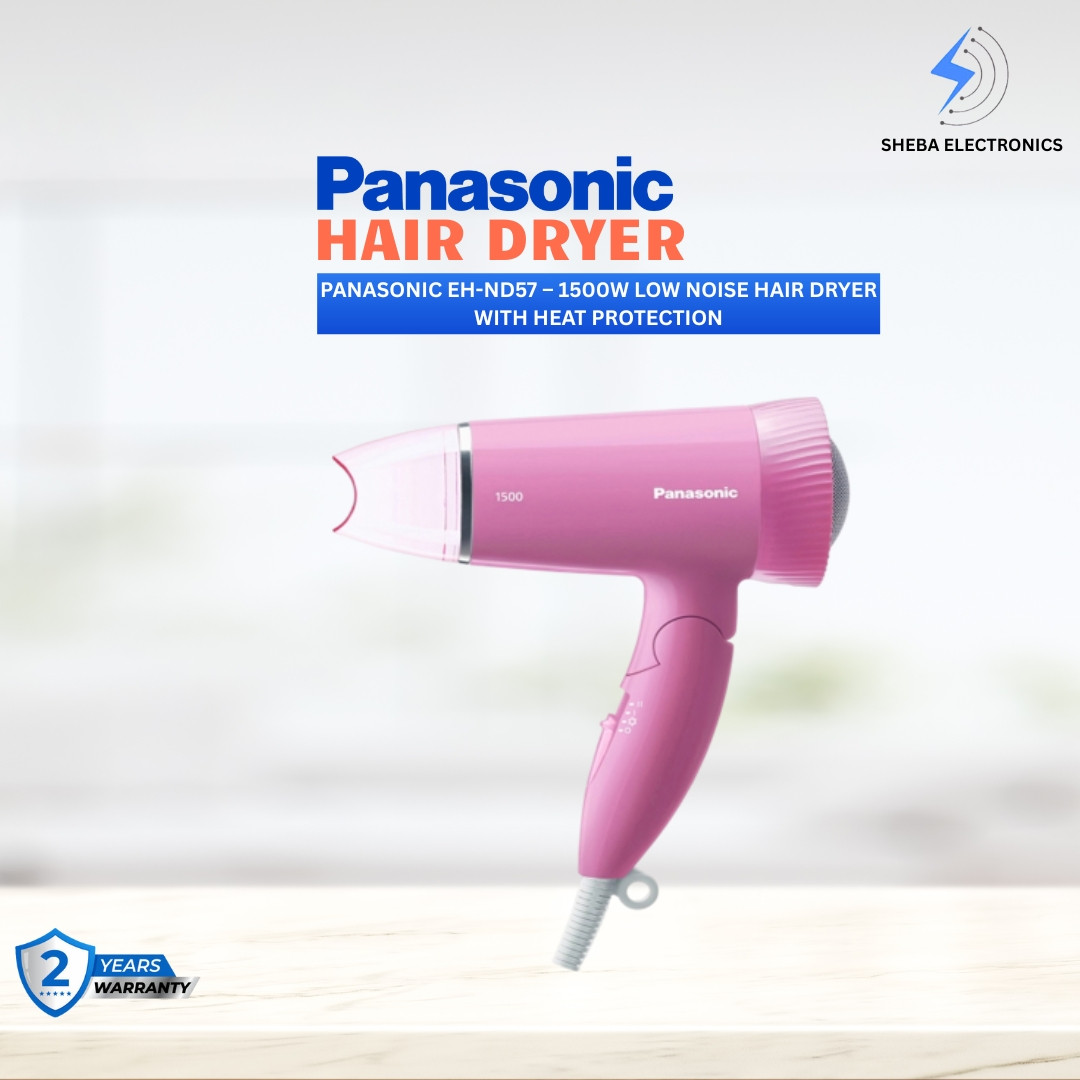 Panasonic EH-ND57 – 1500W Low Noise Hair Dryer with Heat Protection
