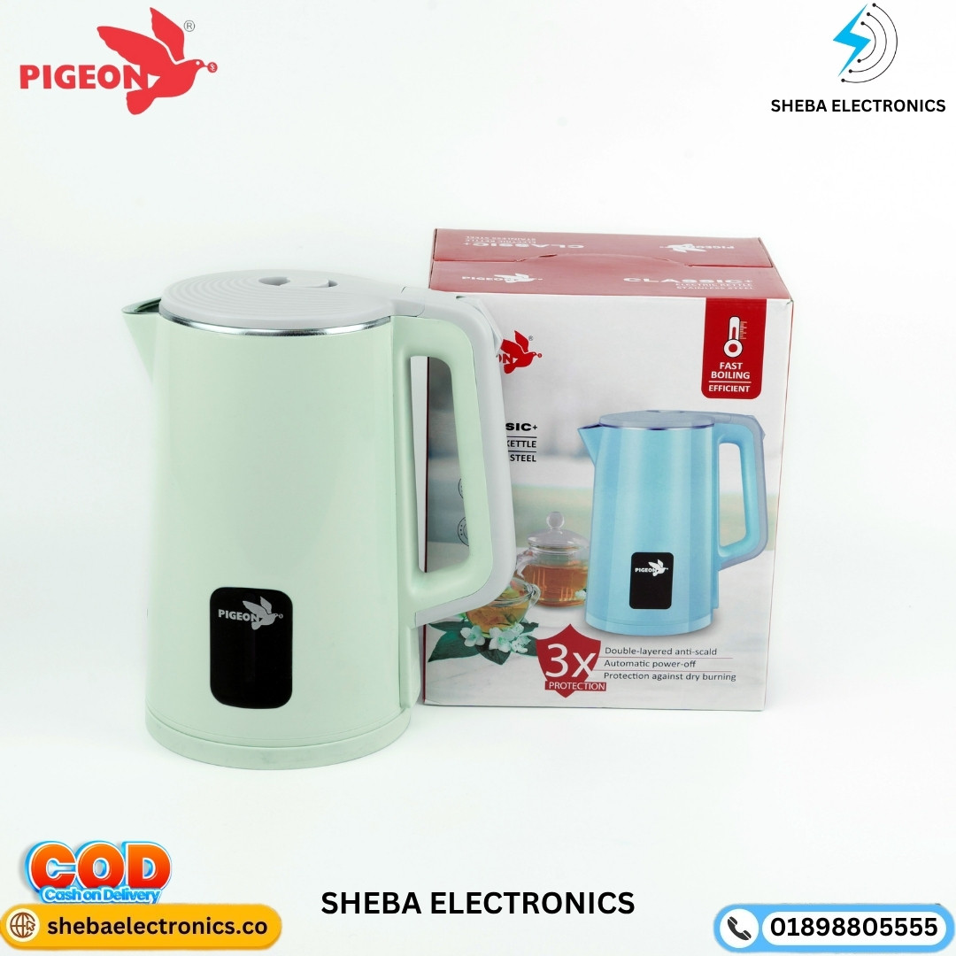 Pigeon Classic Plus - Model PG-02 Electric Kettle  Stainless Steel 1.8 Ltr